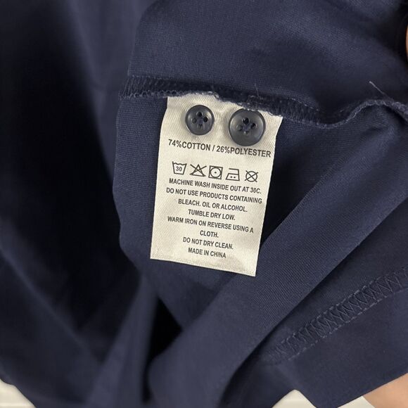 Veboon Mens Dynamic Flex Long Sleeve Cotton Flex Polo, Navy Blue, 3XL NWT - Picture 5 of 7